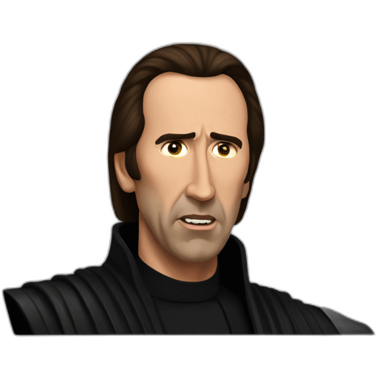 Nick cage as Sith Lord emoji