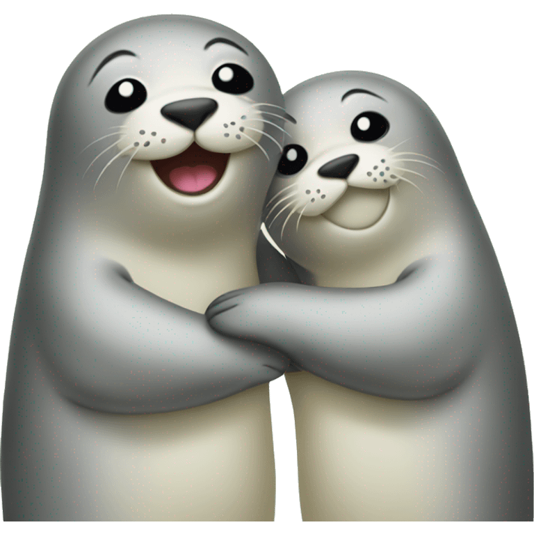 Hugging seals  emoji