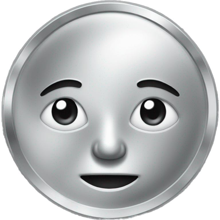 plain silver coin emoji