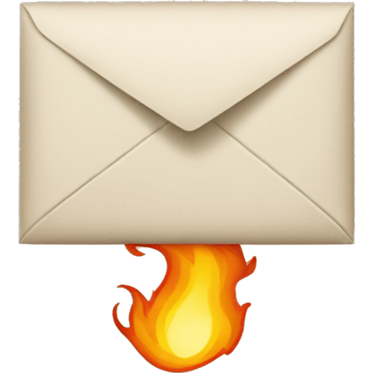 envelope with fire emoji