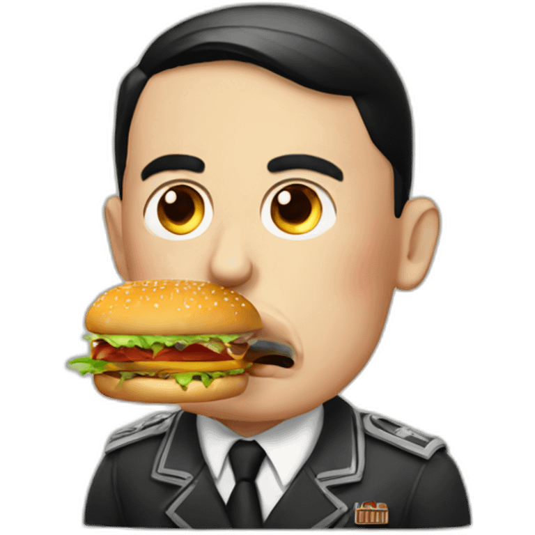 Hitler eat burger emoji