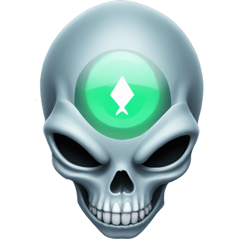 alien skull with rr logo emoji