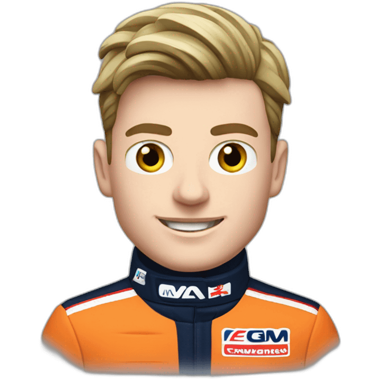 Max verstappen f1 driver in a car emoji