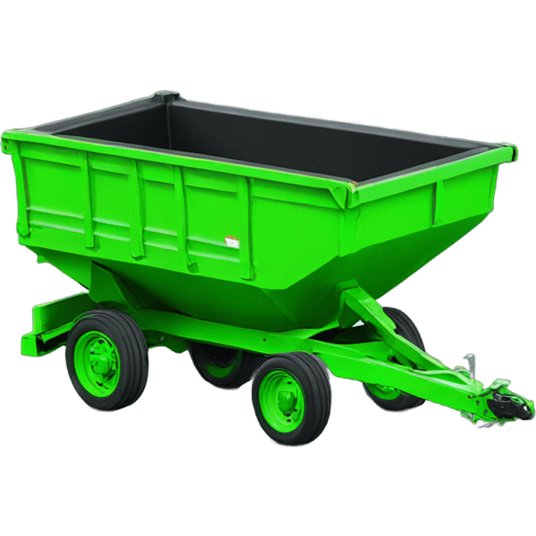 Medium duty dump trailer neon green emoji