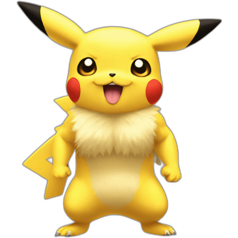 Pikachu muscular emoji