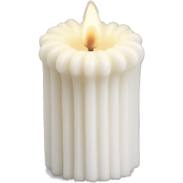 ribbed candle wax white emoji