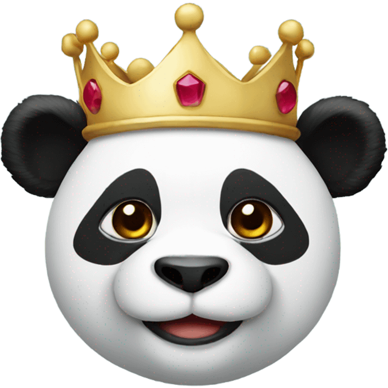 A panda wearing a crown emoji