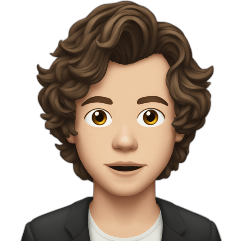 hyperrealist young famous singer harry styles emoji