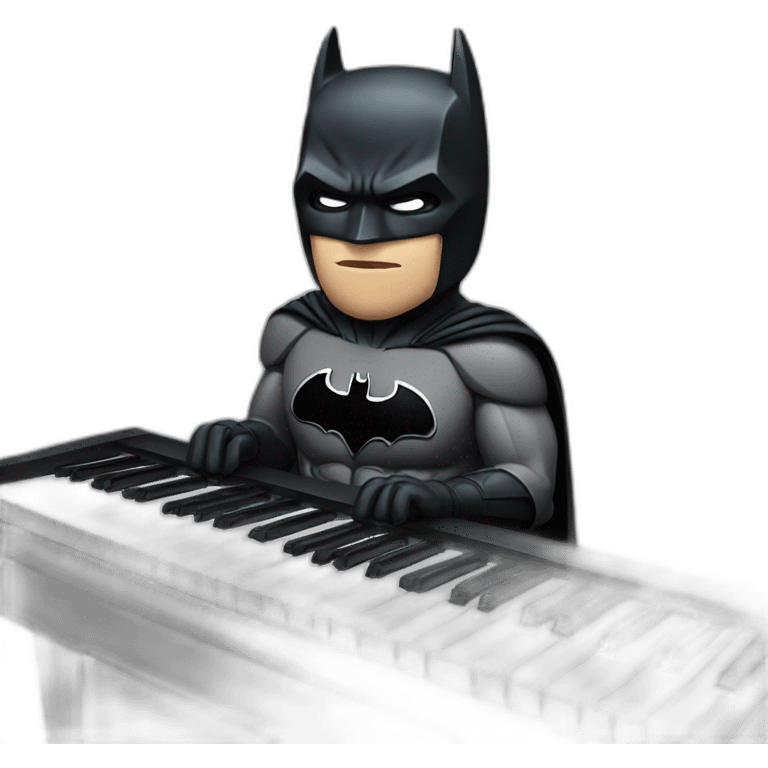 batman playing piano emoji