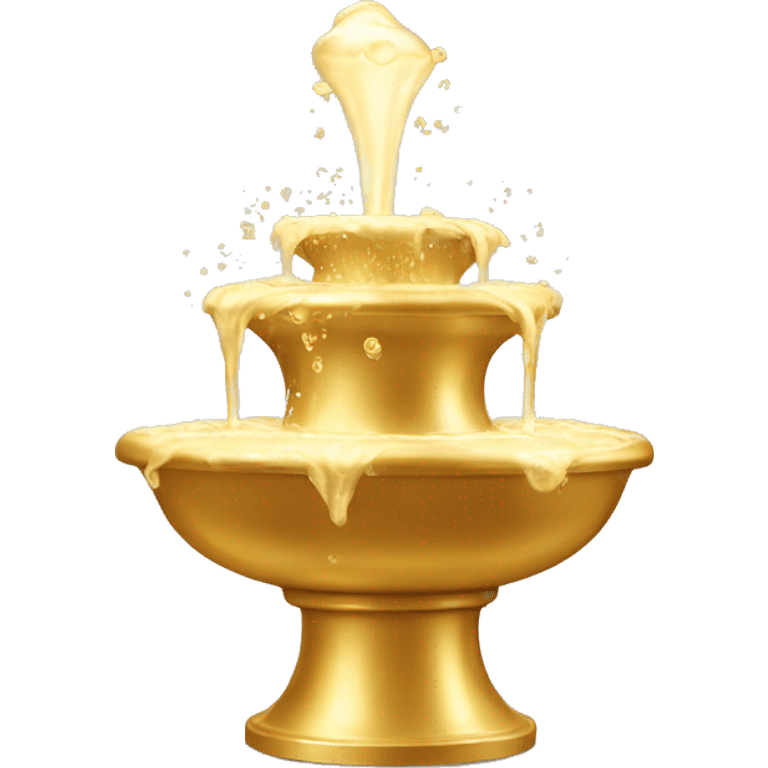 golden champagne foam fountain  emoji