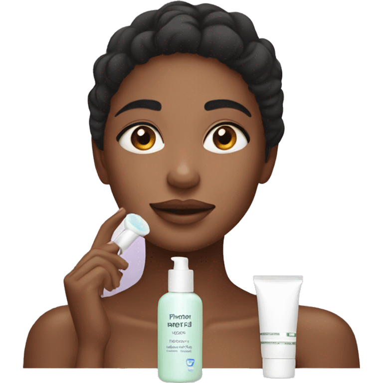 girl doing her skincare  emoji