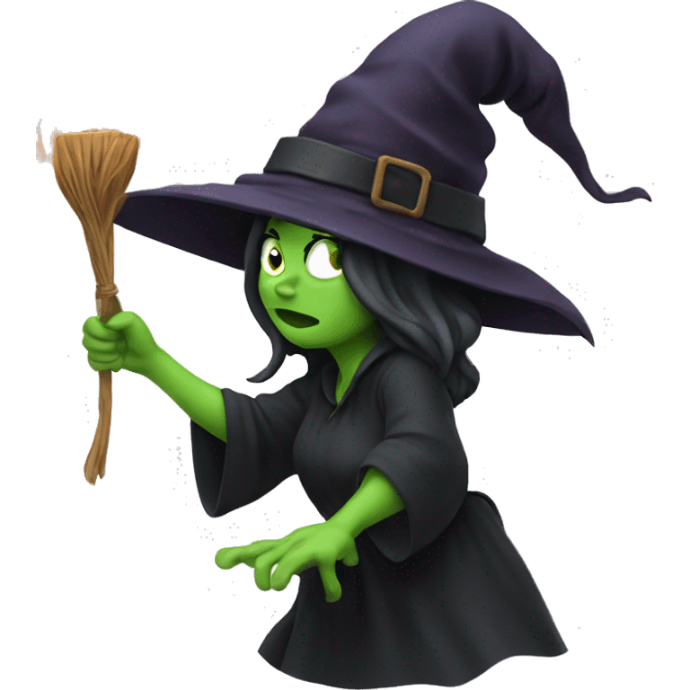 A witch spits emoji