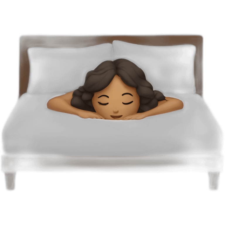 Girl in bed sleep emoji