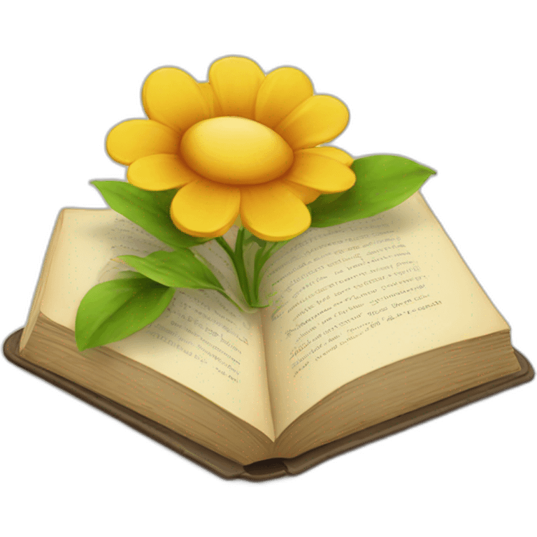 Book with flower emoji