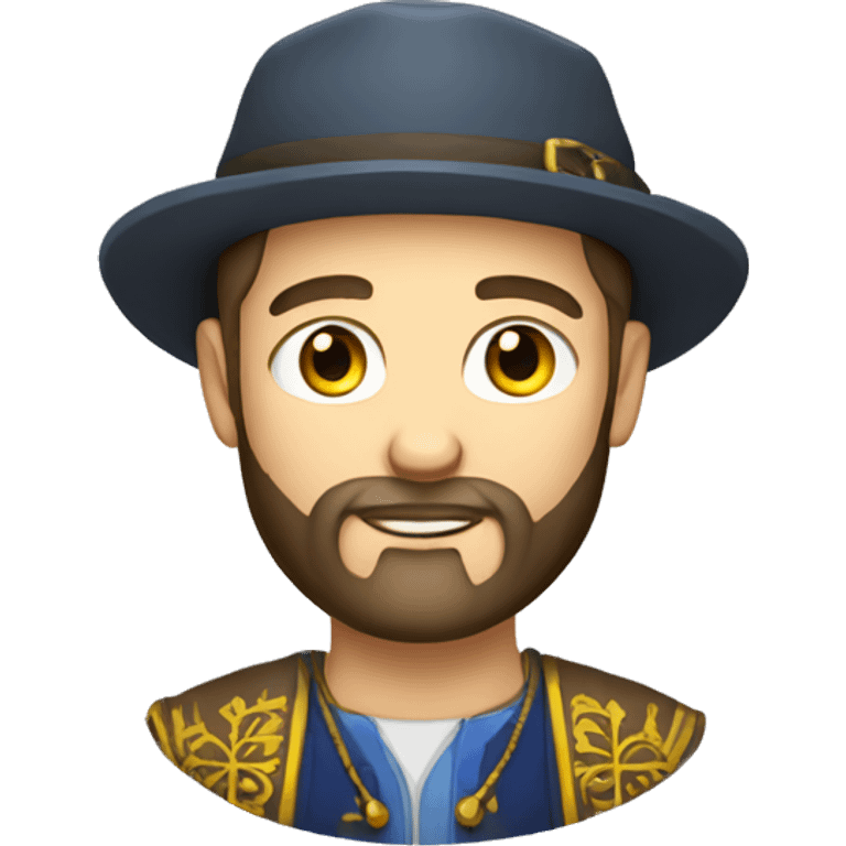 Ukrainian guy with beard and icos  emoji