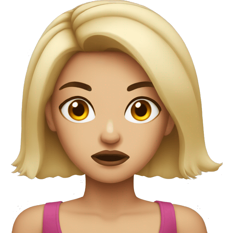 girl Angry emoji  with makeup emoji