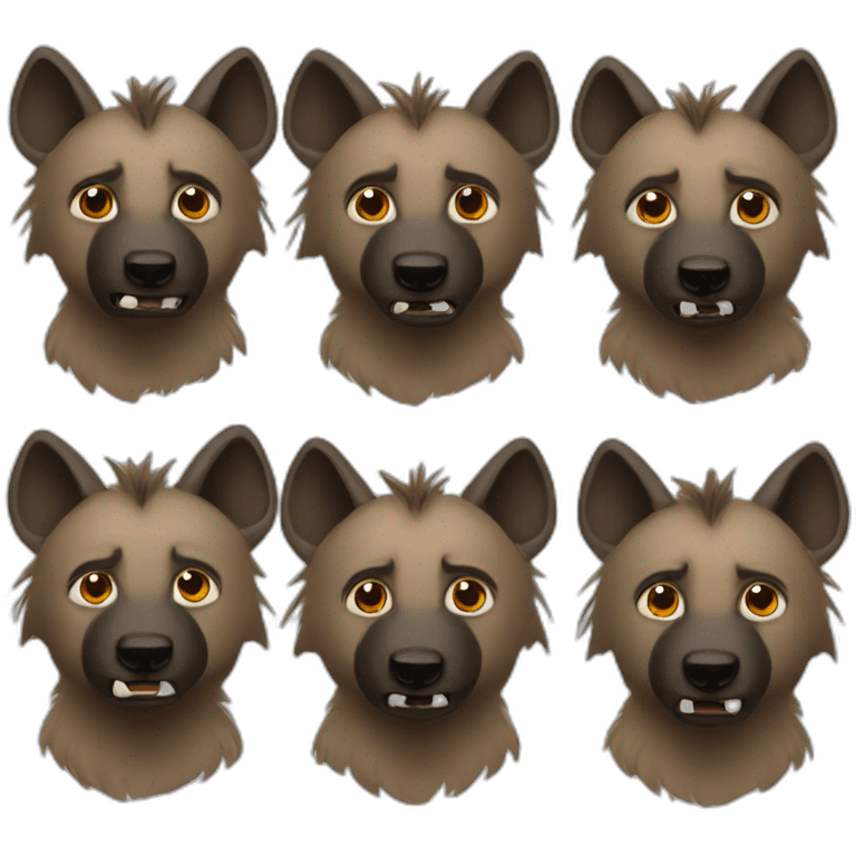 bad brown hyena emoji