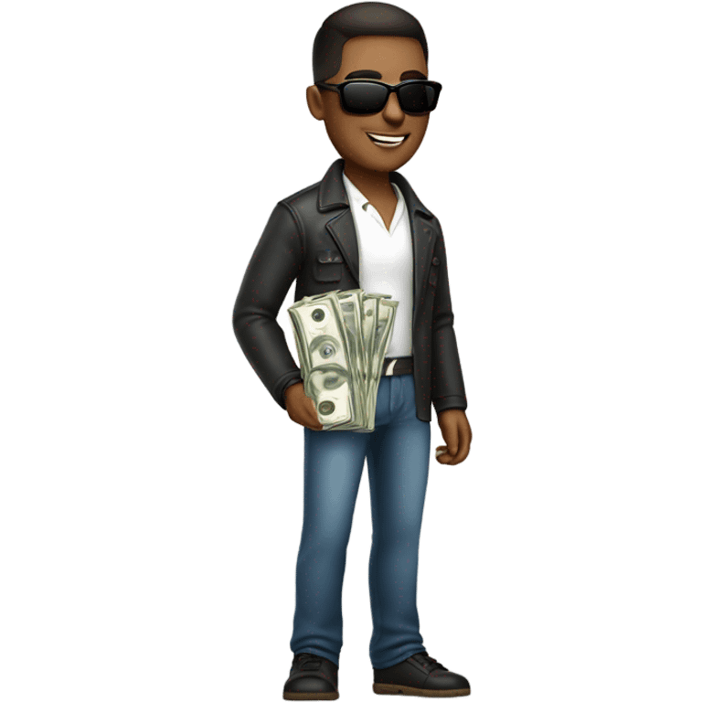 Cool Guy holding money emoji