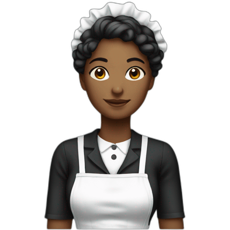 woman maid black emoji