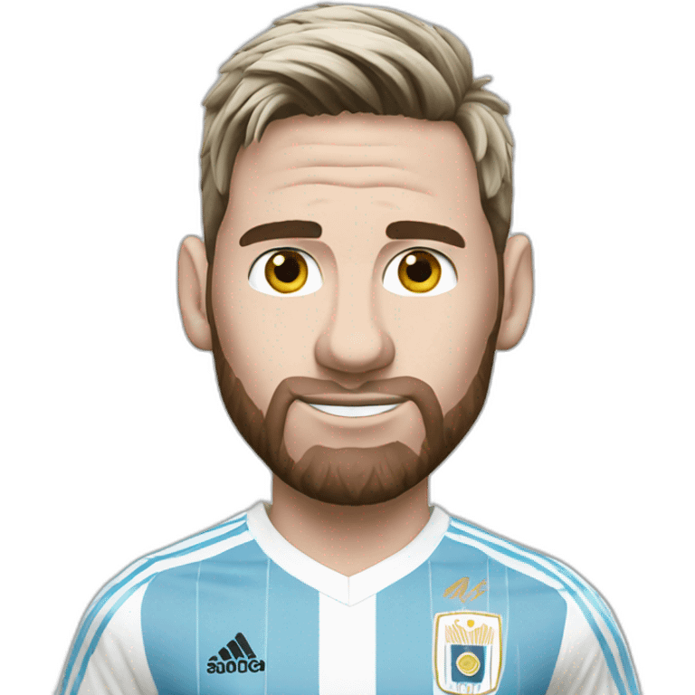 Messi with argentina kit emoji