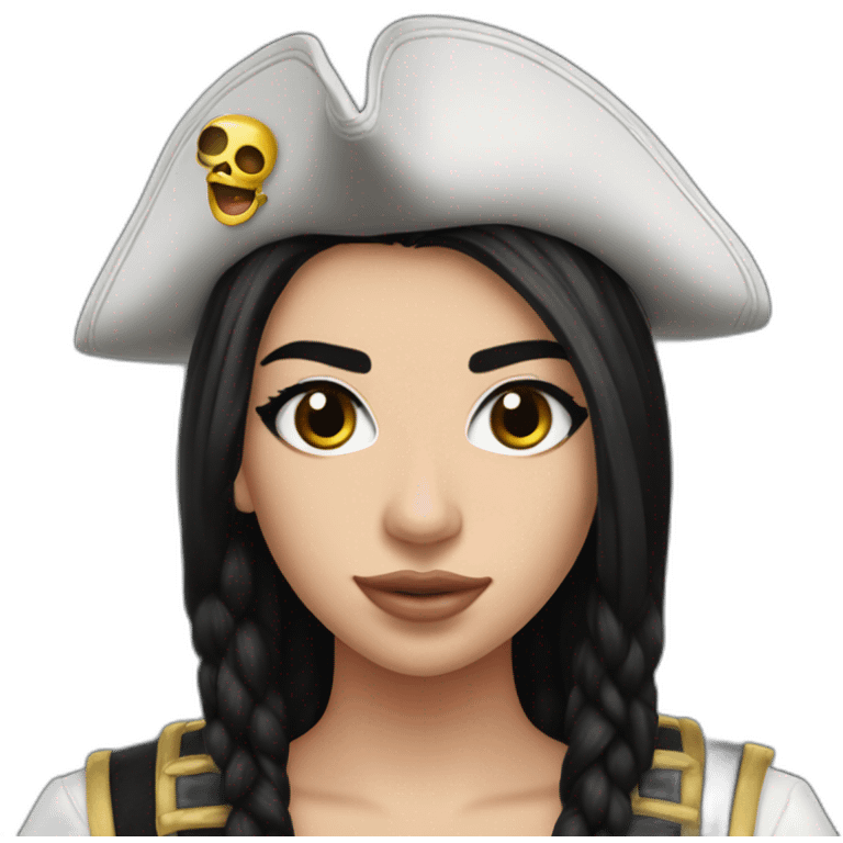 Dua Lipa in pirate clothes emoji