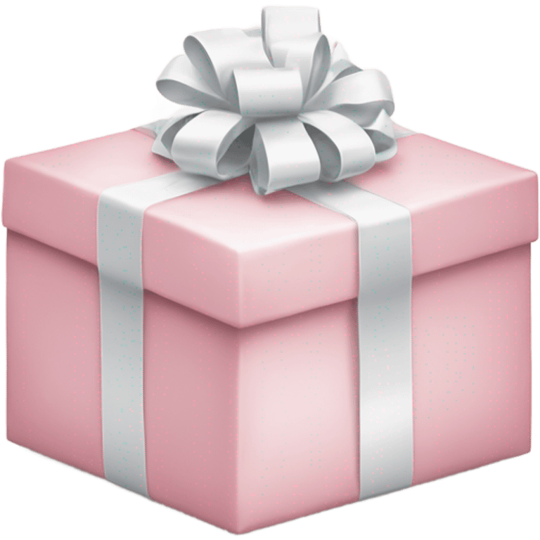 Light pink Christmas gifts under a white Christmas tree  emoji