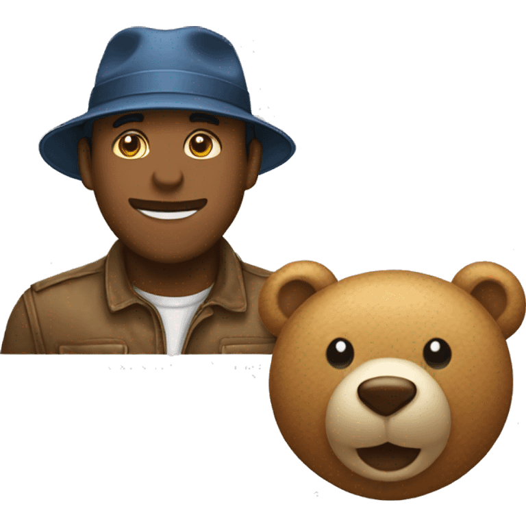 Hat and bear emoji