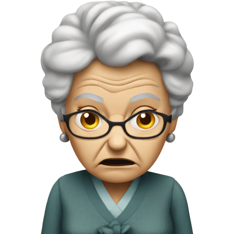 old lady angry emoji