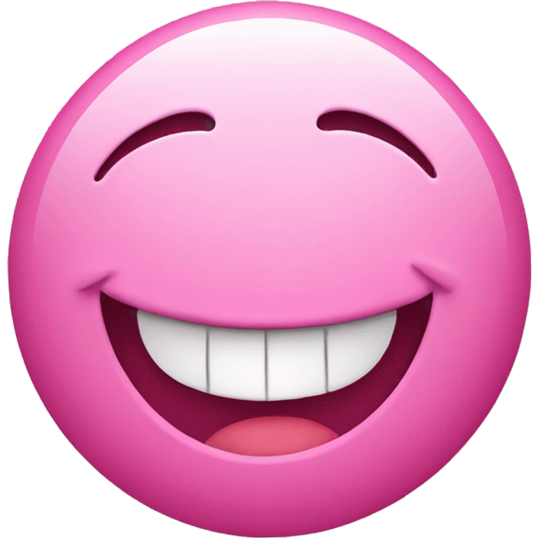 pink happy face isolated emoji