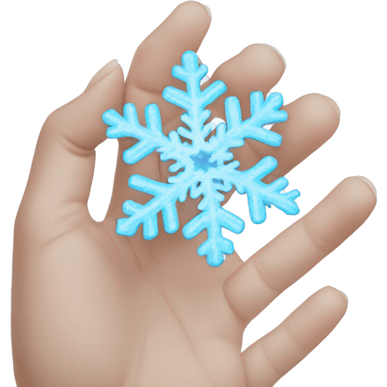 snowflake on finger emoji