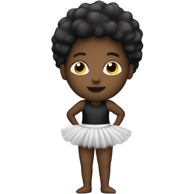 black person whit a tutu on emoji