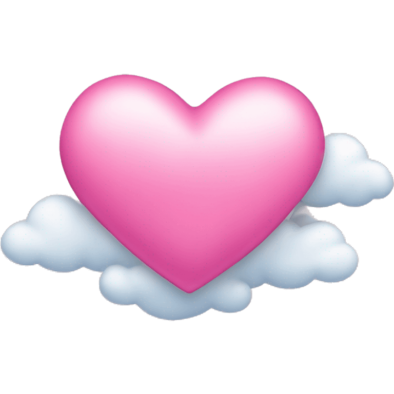 pink heart + cloud emoji