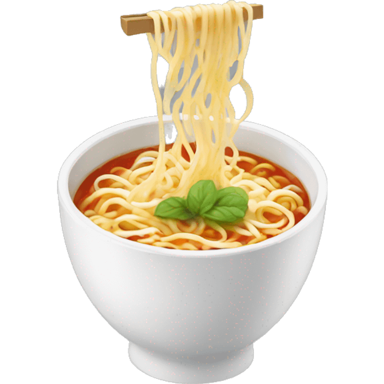 Eating ramen in a cup emoji