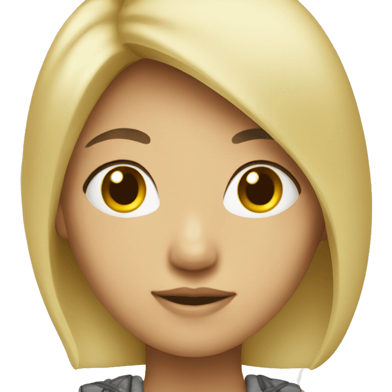 Blonde Asian girl emoji