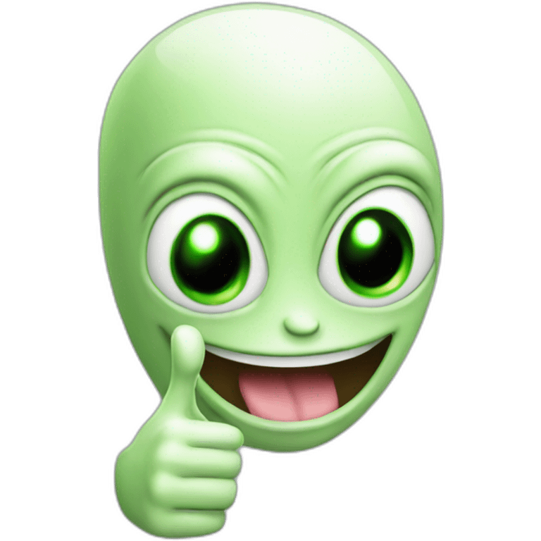 alien thumbs up emoji