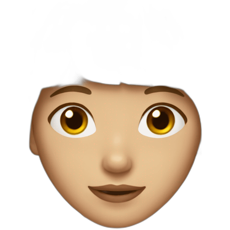 GIRL WITH LIGHT BROWN HAIR AND BANGS emoji