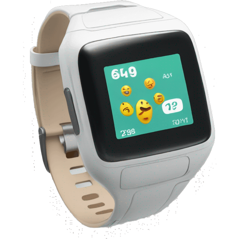 Smartwatch GPS, health emoji