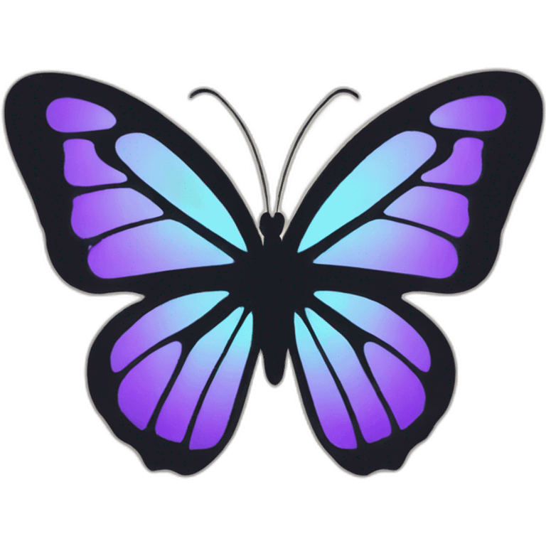 butterfly silhouette emoji