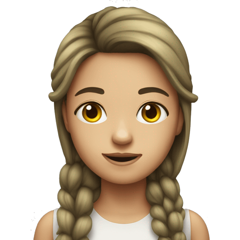 a girl that looks like a thisle emoji