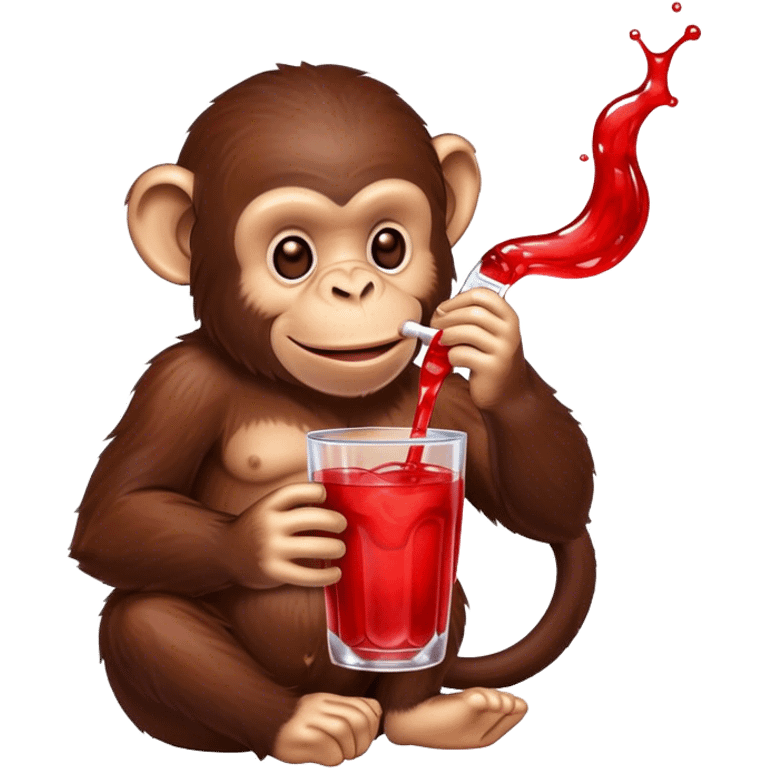 Chimp drinking kool aid emoji