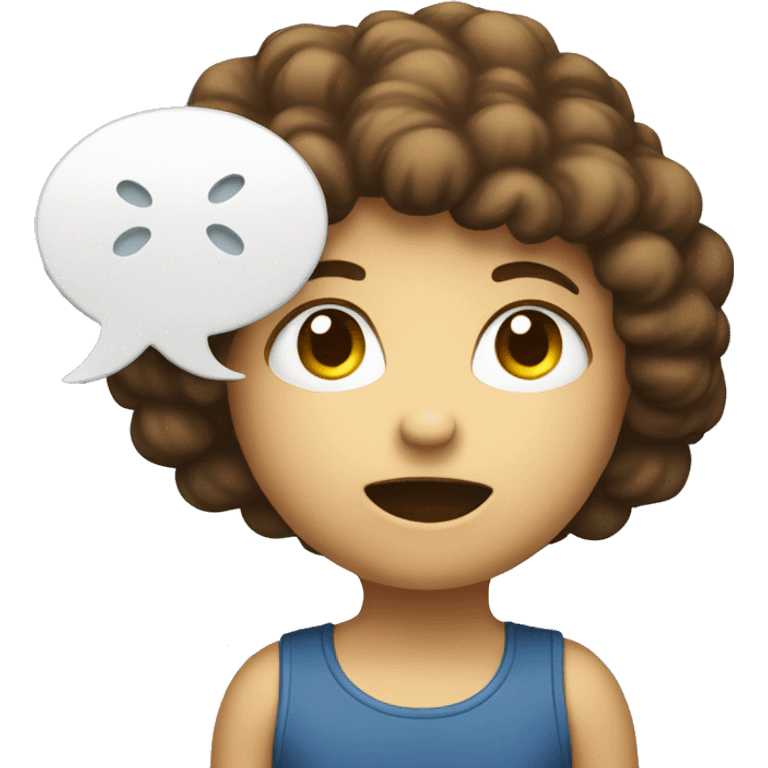 talking child with speech bubble  emoji