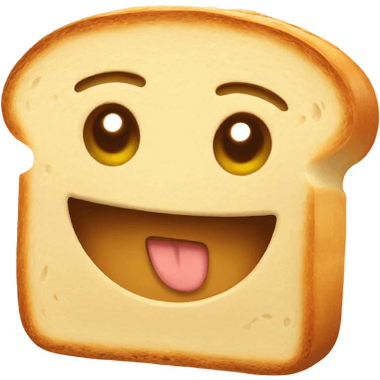 Bread with a smile emoji