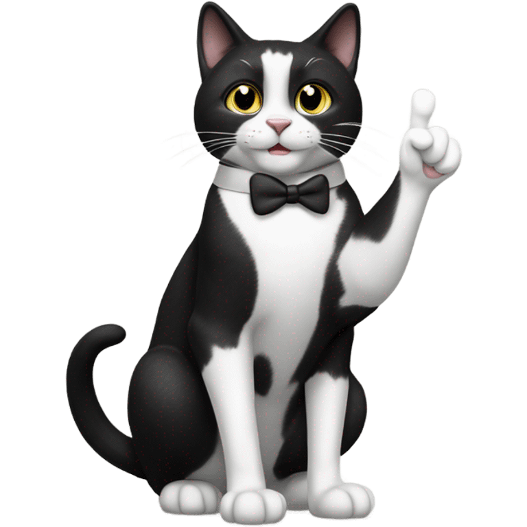 Tuxedo cat thumbs up  emoji