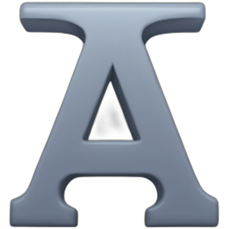 Letter A three-dimensional emoji