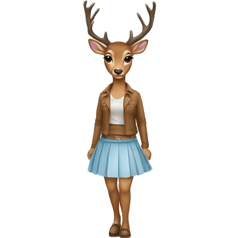 Deer with skirt emoji