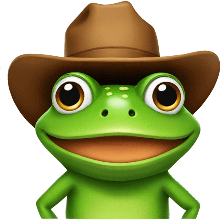 Frog with cowboy hat  emoji