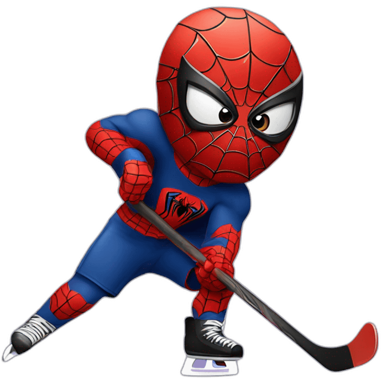 spiderman playing hockey emoji