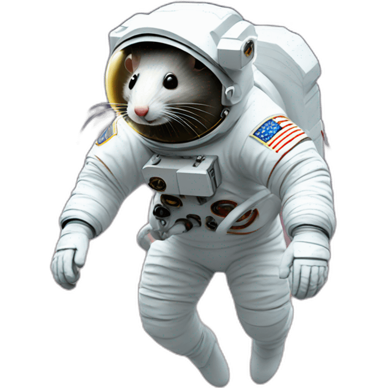 astronaut rat levitating emoji