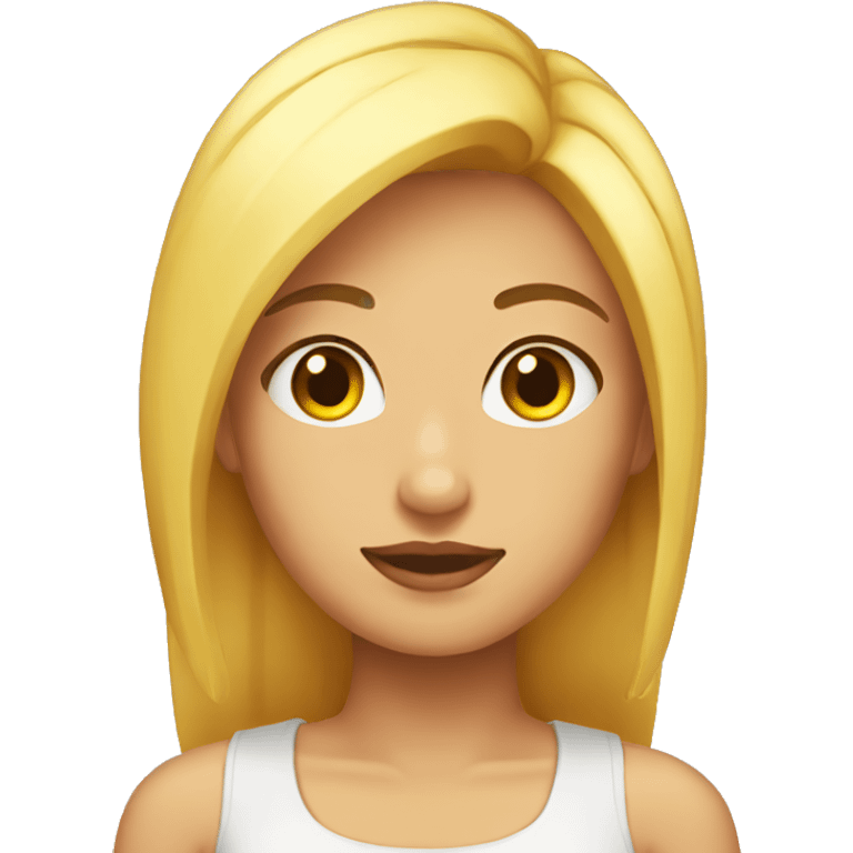 Chica rubia muy linda  emoji