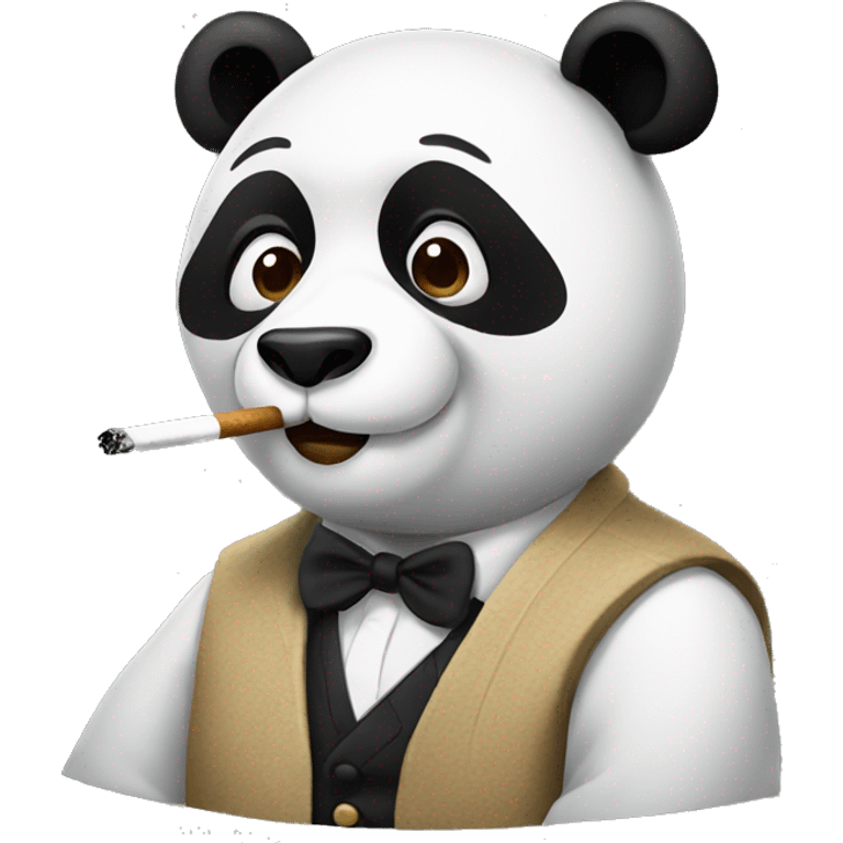 Smoking panda emoji